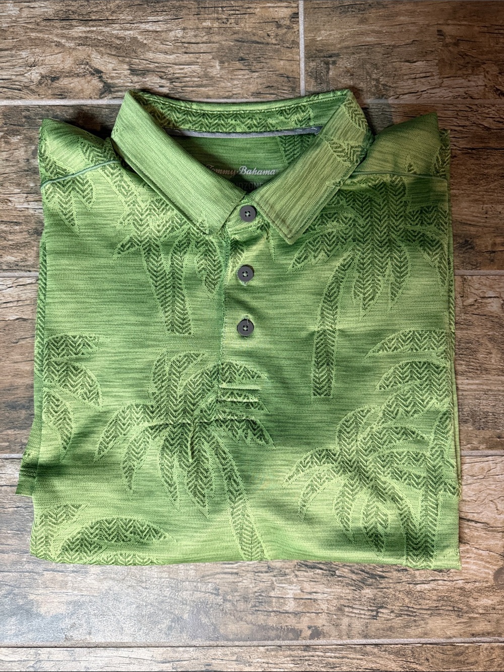 Tommy Bahama Green Palm Jacquard Polo